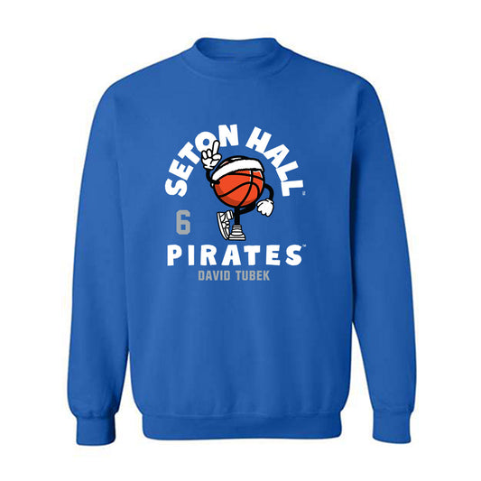 Seton Hall - NCAA Men's Basketball : David Tubek - Fashion Shersey Crewneck Sweatshirt-0