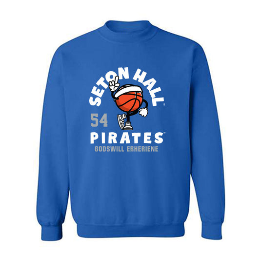 Seton Hall - NCAA Men's Basketball : Godswill Erheriene - Fashion Shersey Crewneck Sweatshirt-0