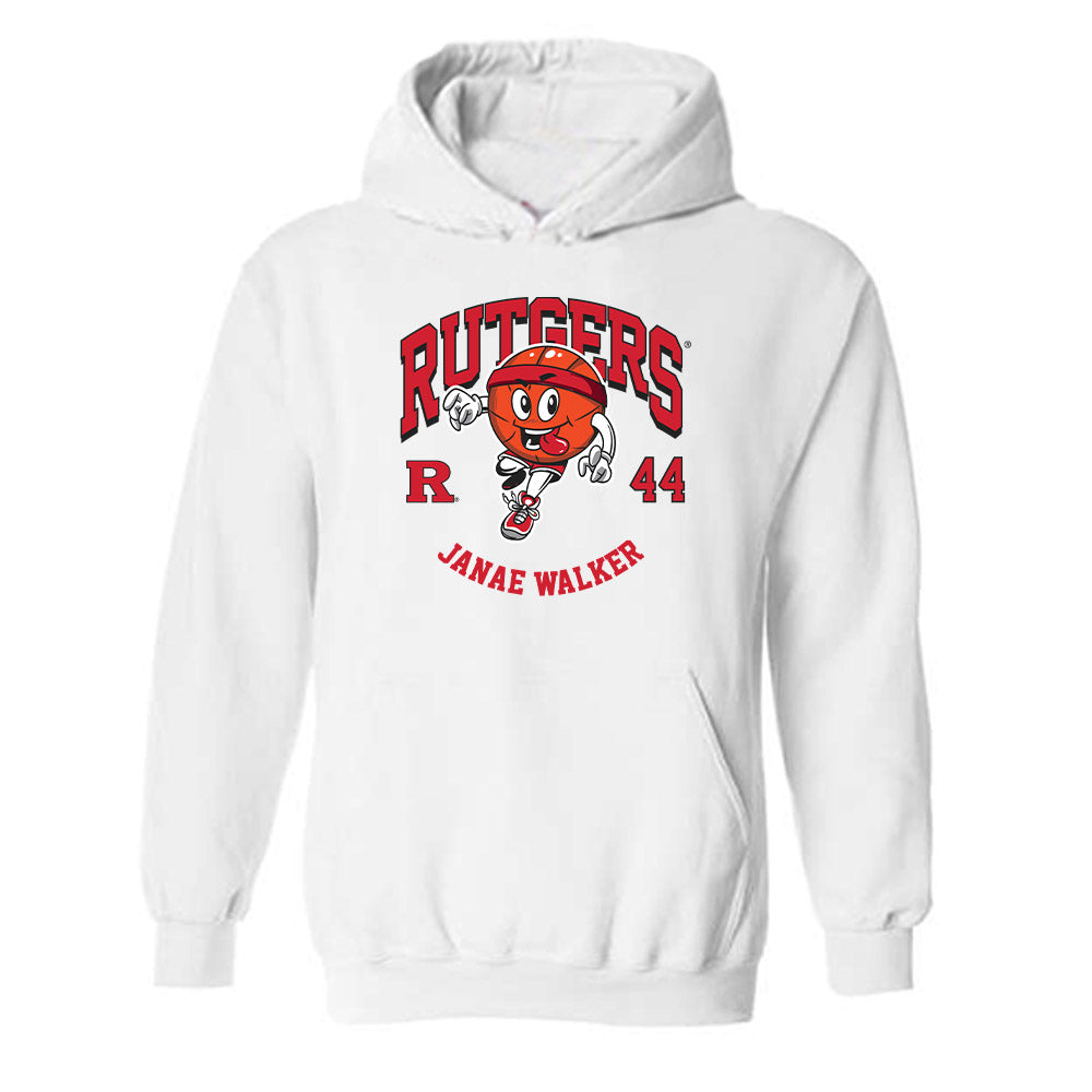 Rutgers - NCAA Women's Basketball : Janae Walker - Fashion Shersey Hooded Sweatshirt