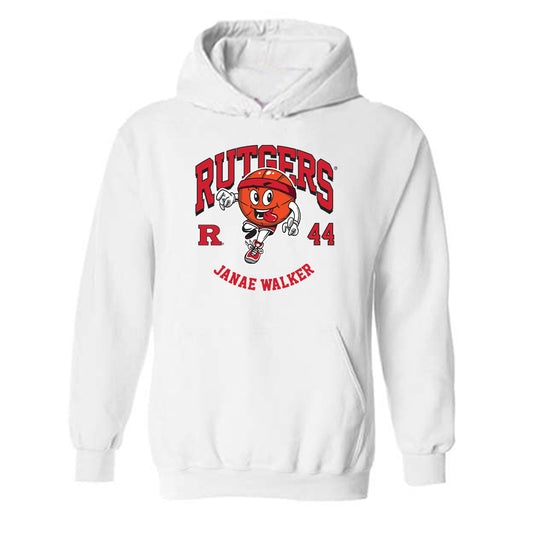 Rutgers - NCAA Women's Basketball : Janae Walker - Fashion Shersey Hooded Sweatshirt