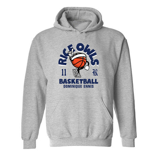 Rice - NCAA Women's Basketball : Dominique Ennis - Fashion Shersey Hooded Sweatshirt