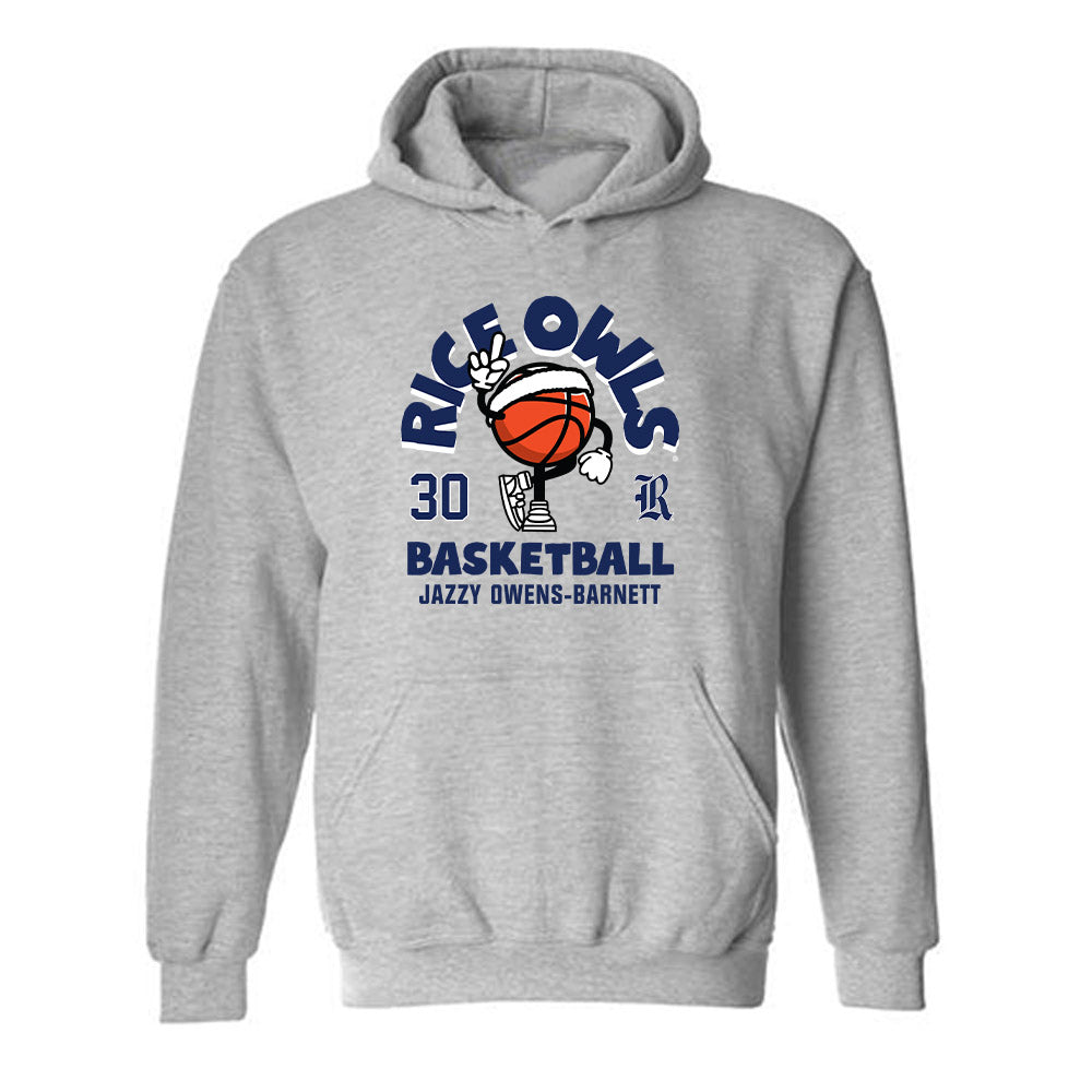 Rice - NCAA Women's Basketball : Jazzy Owens-Barnett - Fashion Shersey Hooded Sweatshirt