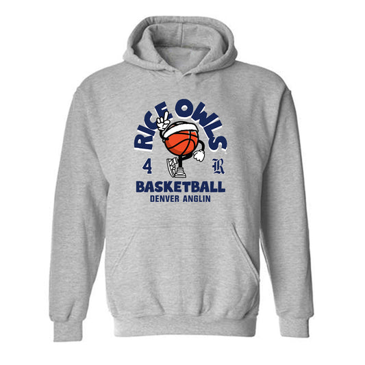 Rice - NCAA Men's Basketball : Denver Anglin - Fashion Shersey Hooded Sweatshirt-0