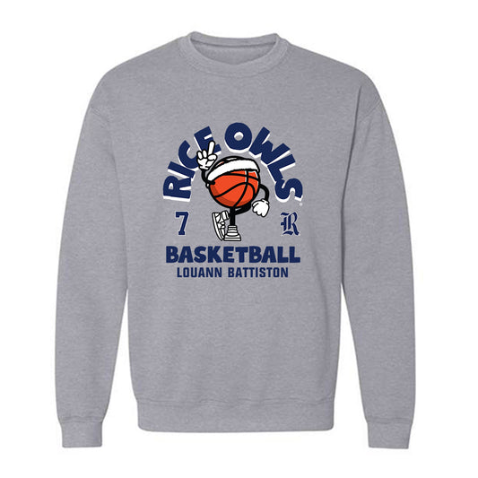 Rice - NCAA Women's Basketball : Louann Battiston - Fashion Shersey Crewneck Sweatshirt-0