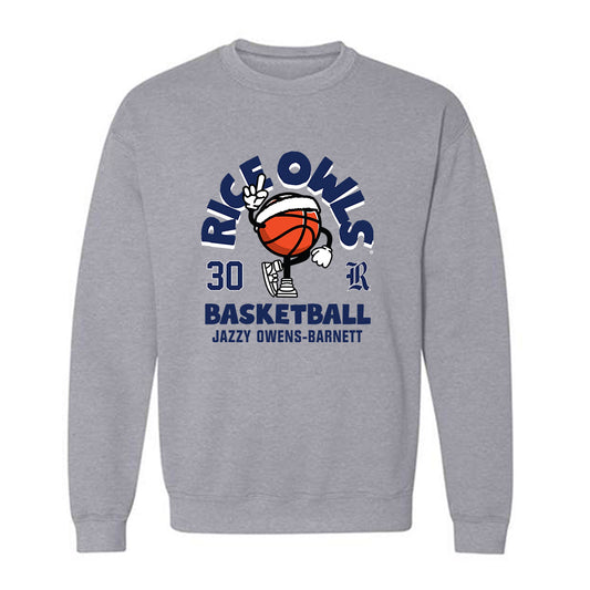 Rice - NCAA Women's Basketball : Jazzy Owens-Barnett - Fashion Shersey Crewneck Sweatshirt