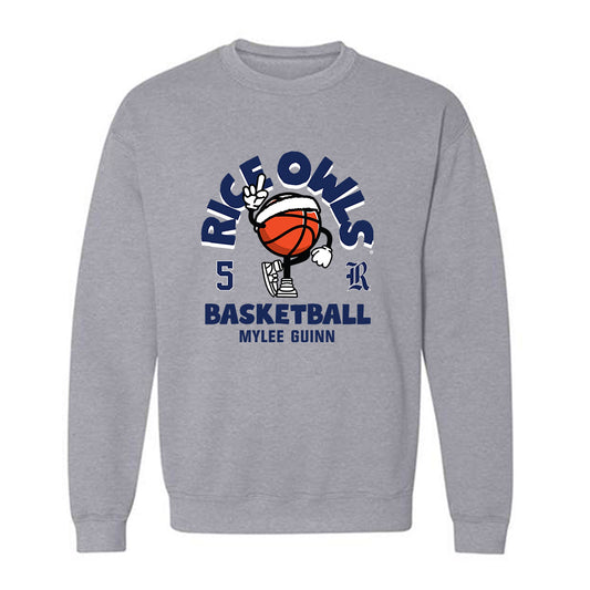 Rice - NCAA Women's Basketball : Mylee Guinn - Fashion Shersey Crewneck Sweatshirt-0