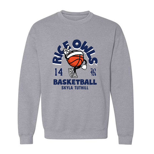 Rice - NCAA Women's Basketball : Skyla Tuthill - Fashion Shersey Crewneck Sweatshirt-0