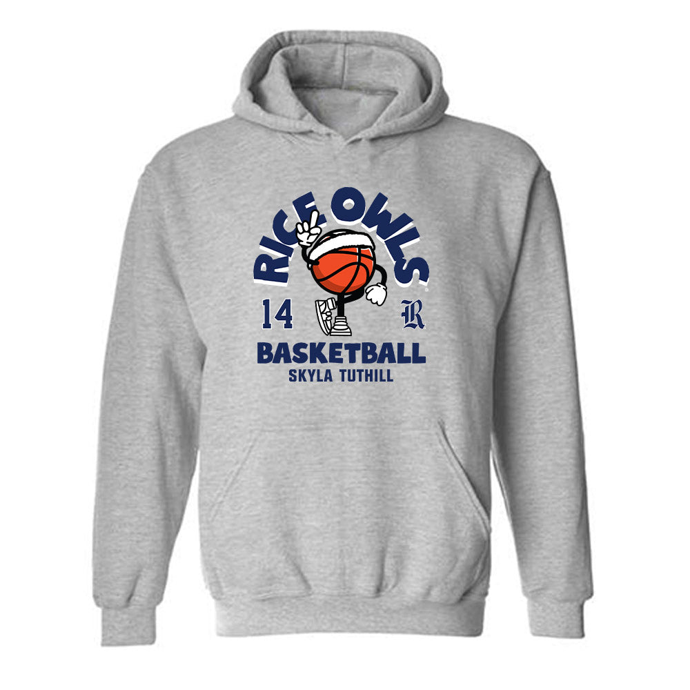 Rice - NCAA Women's Basketball : Skyla Tuthill - Fashion Shersey Hooded Sweatshirt-0
