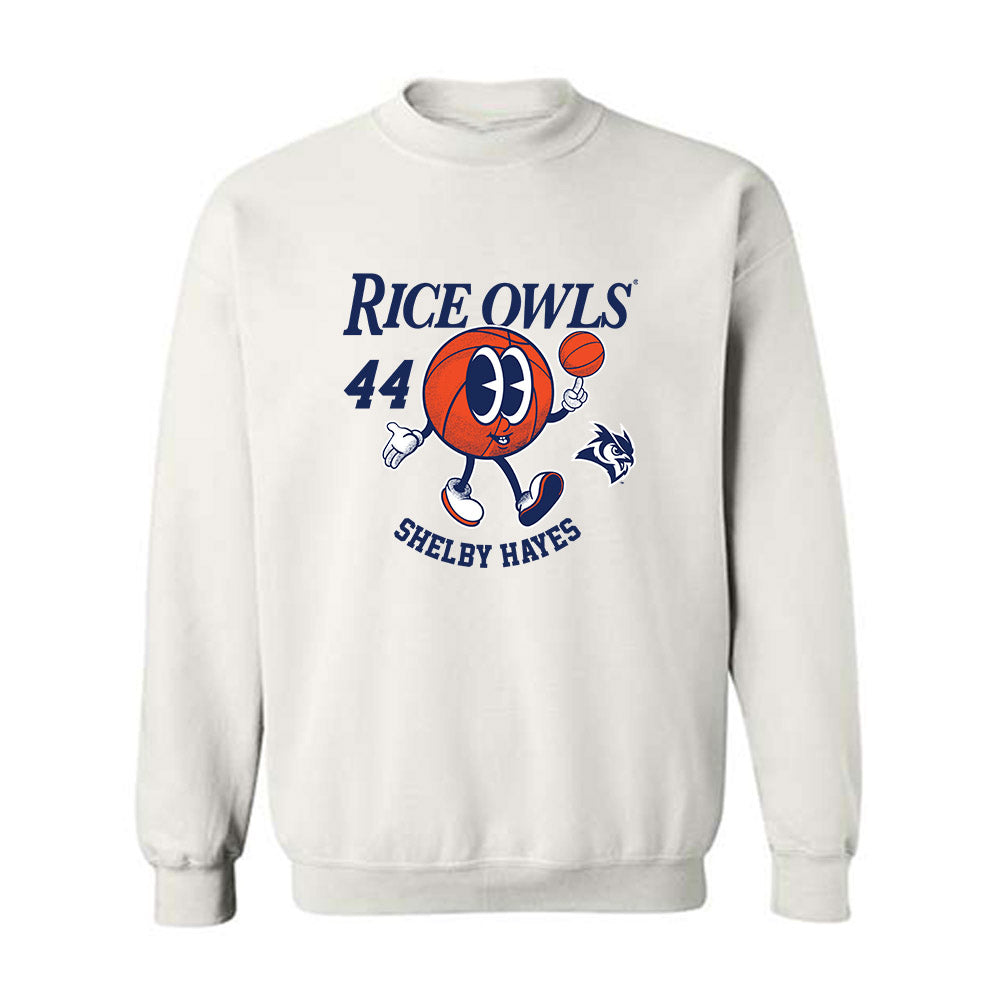 Rice - NCAA Women's Basketball : Shelby Hayes - Fashion Shersey Crewneck Sweatshirt