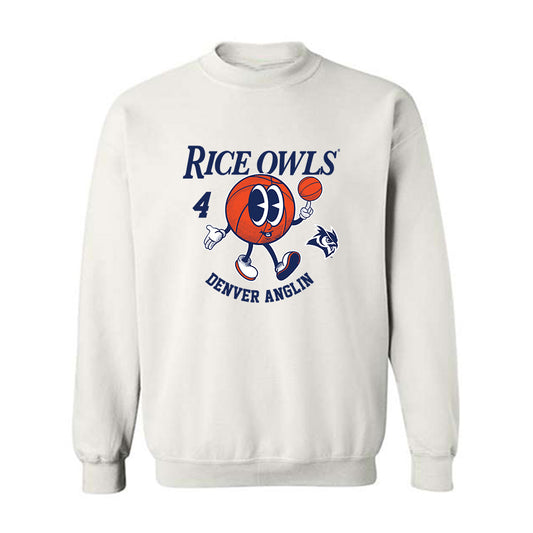 Rice - NCAA Men's Basketball : Denver Anglin - Fashion Shersey Crewneck Sweatshirt-0