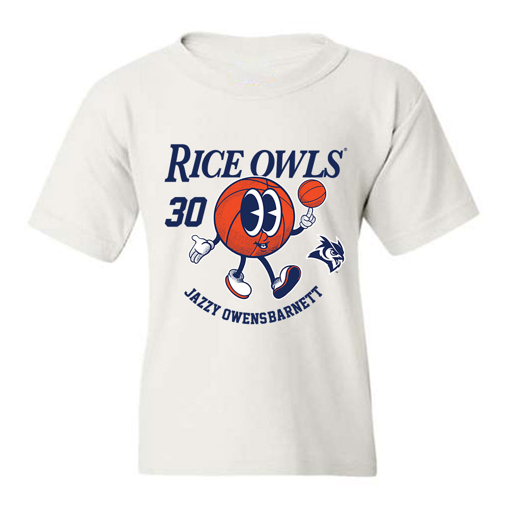 Rice - NCAA Women's Basketball : Jazzy Owens-Barnett - Fashion Shersey Youth T-Shirt