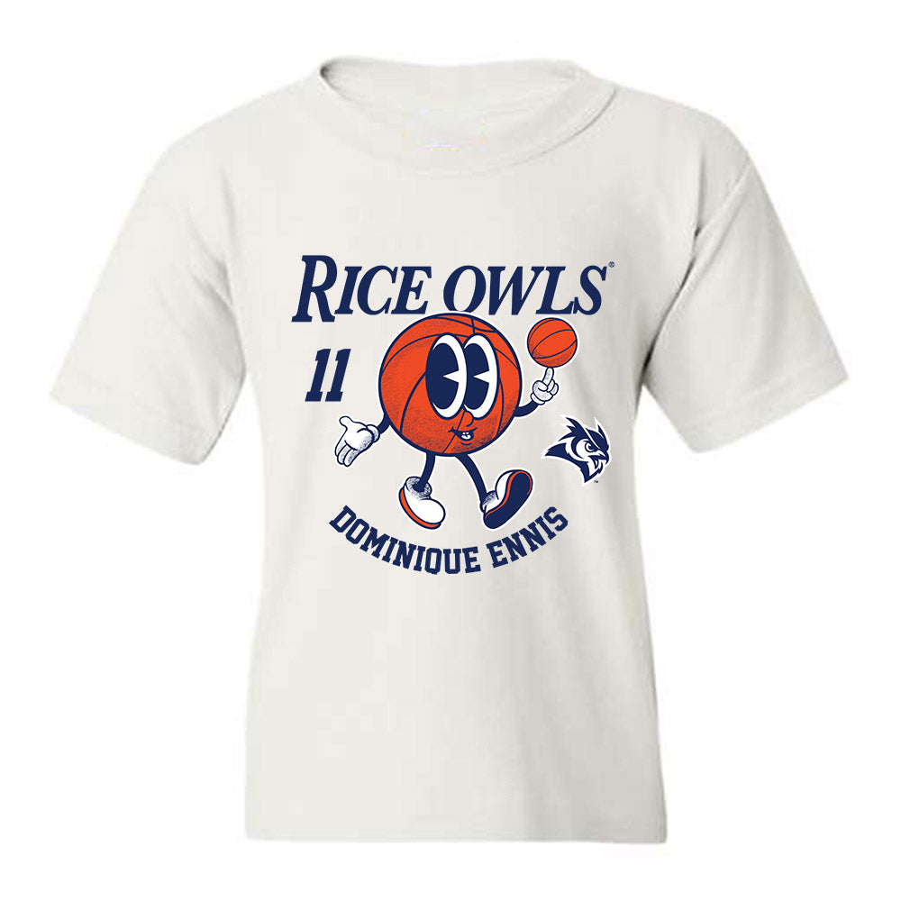 Rice - NCAA Women's Basketball : Dominique Ennis - Fashion Shersey Youth T-Shirt