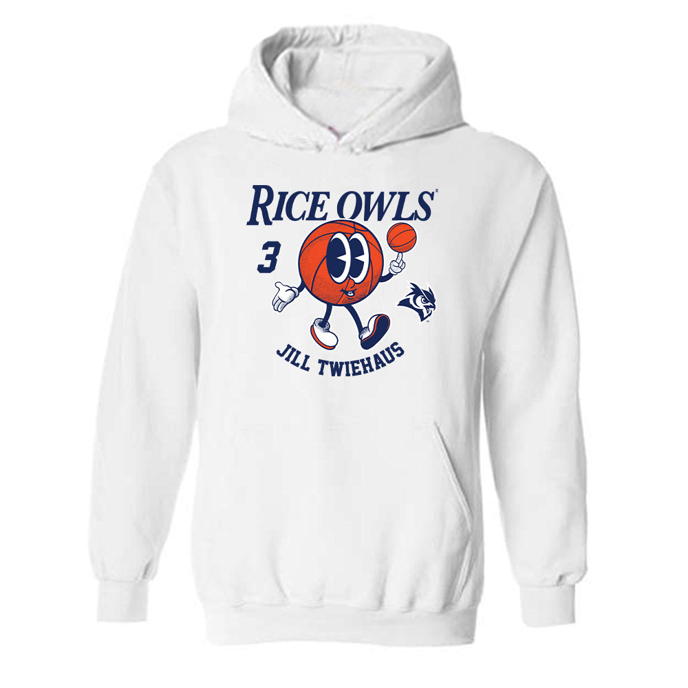 Rice - NCAA Women's Basketball : Jill Twiehaus - Fashion Shersey Hooded Sweatshirt