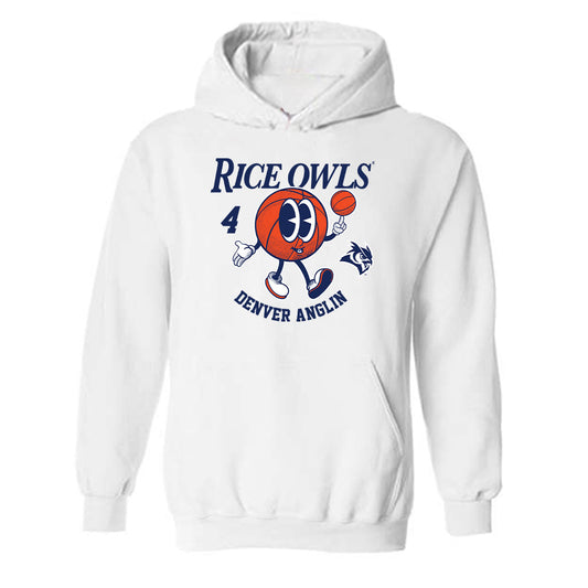 Rice - NCAA Men's Basketball : Denver Anglin - Fashion Shersey Hooded Sweatshirt-0