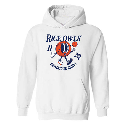 Rice - NCAA Women's Basketball : Dominique Ennis - Fashion Shersey Hooded Sweatshirt