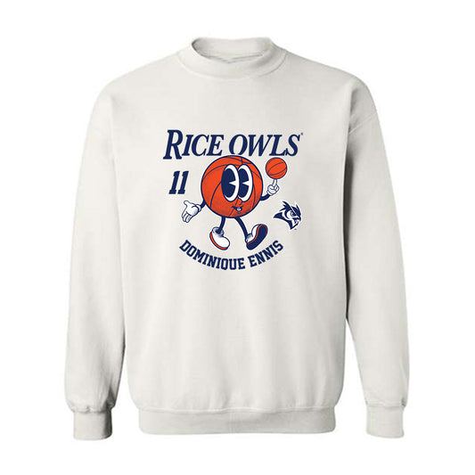 Rice - NCAA Women's Basketball : Dominique Ennis - Fashion Shersey Crewneck Sweatshirt