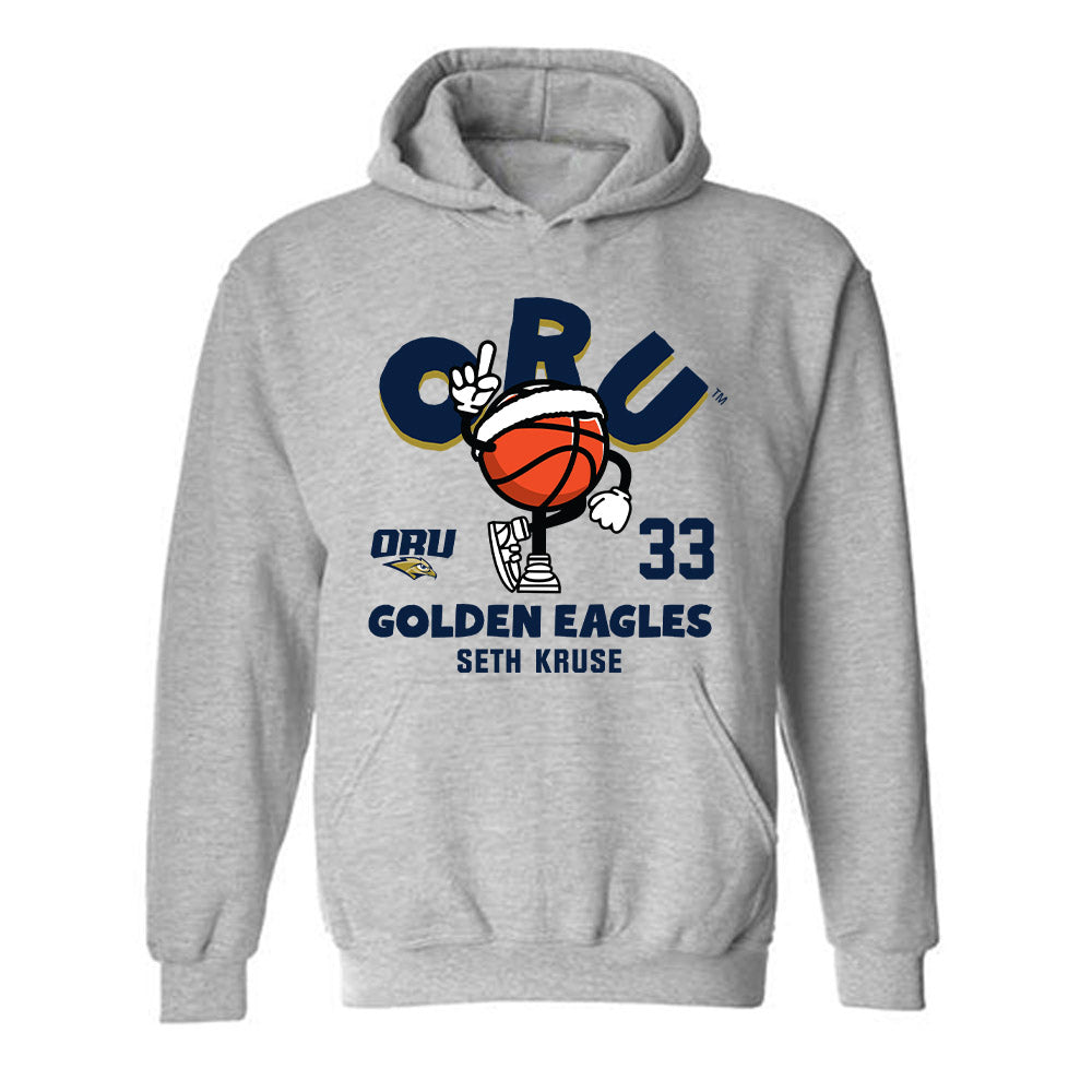 Oral Roberts - NCAA Men's Basketball : Seth Kruse - Fashion Shersey Hooded Sweatshirt-0