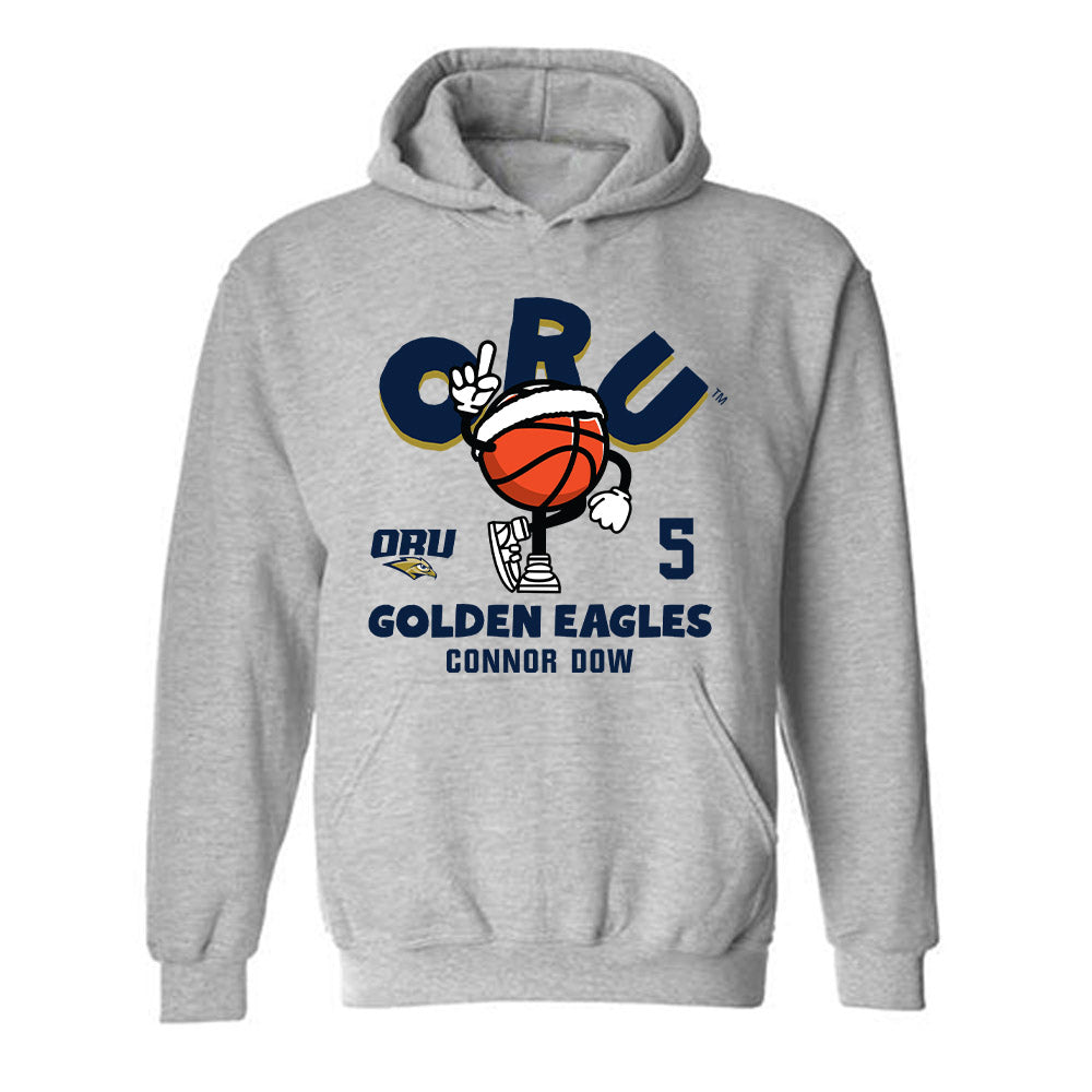 Oral Roberts - NCAA Men's Basketball : Connor Dow - Fashion Shersey Hooded Sweatshirt-0