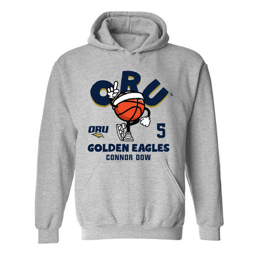 Oral Roberts - NCAA Men's Basketball : Connor Dow - Fashion Shersey Hooded Sweatshirt-0