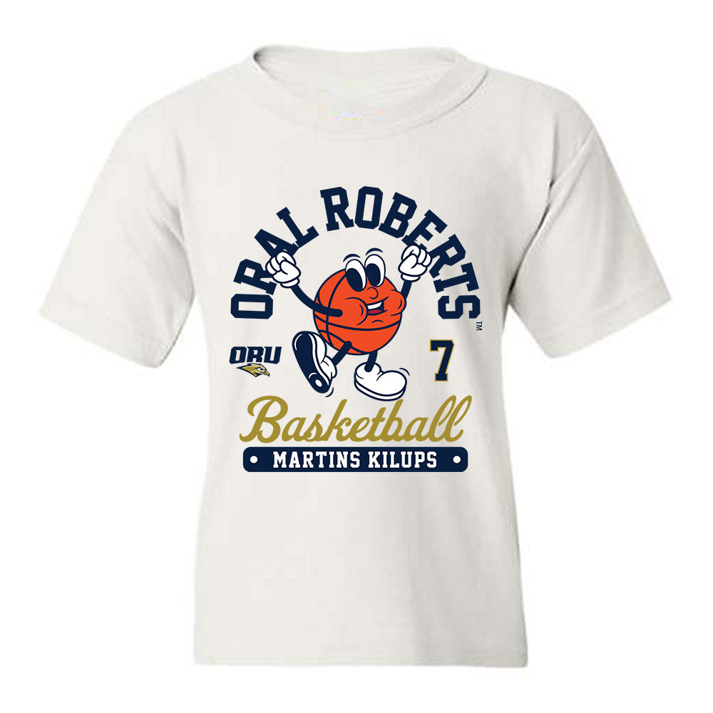 Oral Roberts - NCAA Men's Basketball : Martins Kilups - Fashion Shersey Youth T-Shirt-0
