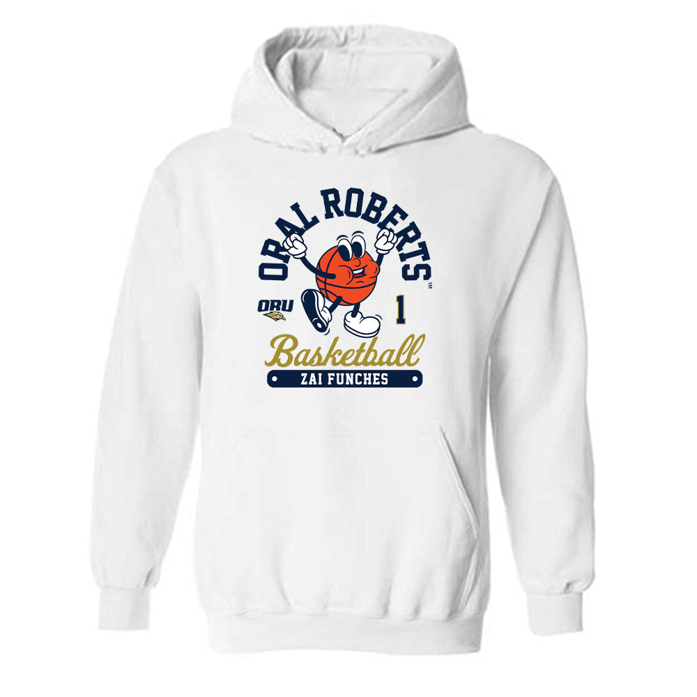 Oral Roberts - NCAA Women's Basketball : Zai Funches - Fashion Shersey Hooded Sweatshirt-0