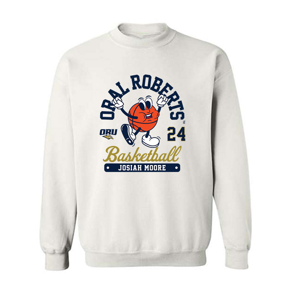 Oral Roberts - NCAA Men's Basketball : Josiah Moore - Fashion Shersey Crewneck Sweatshirt-0