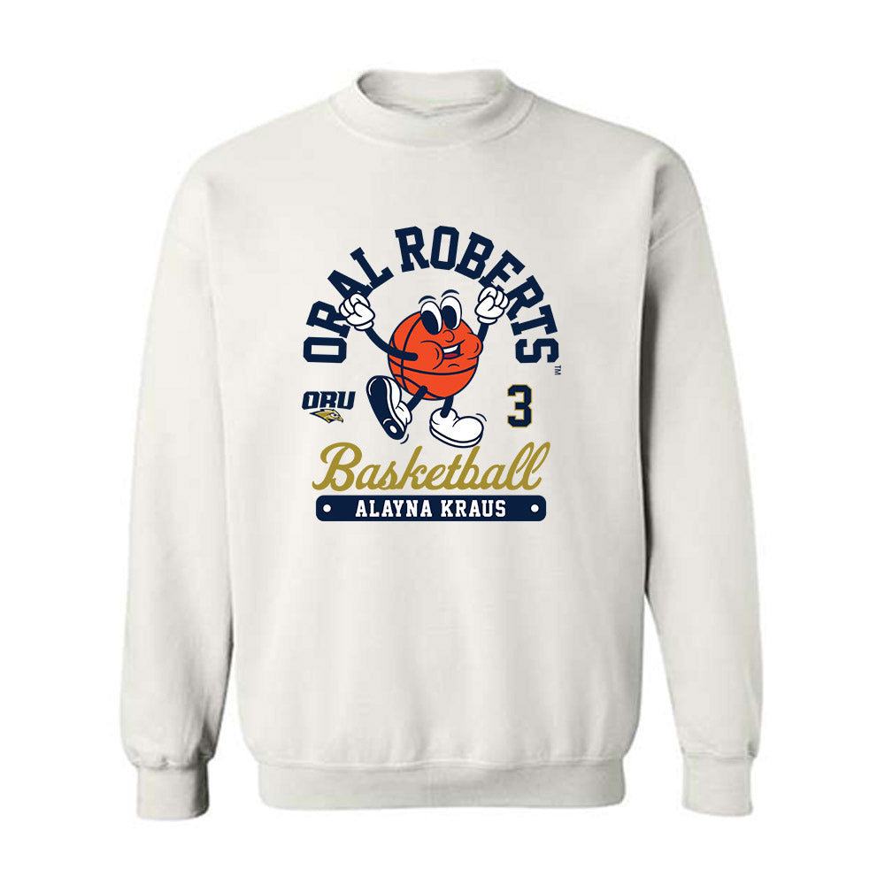 Oral Roberts - NCAA Women's Basketball : alayna kraus - Fashion Shersey Crewneck Sweatshirt