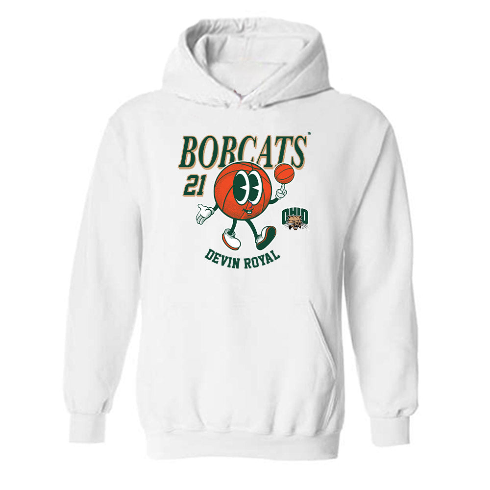 Ohio - NCAA Men's Basketball : Devin Royal - Fashion Shersey Hooded Sweatshirt-0