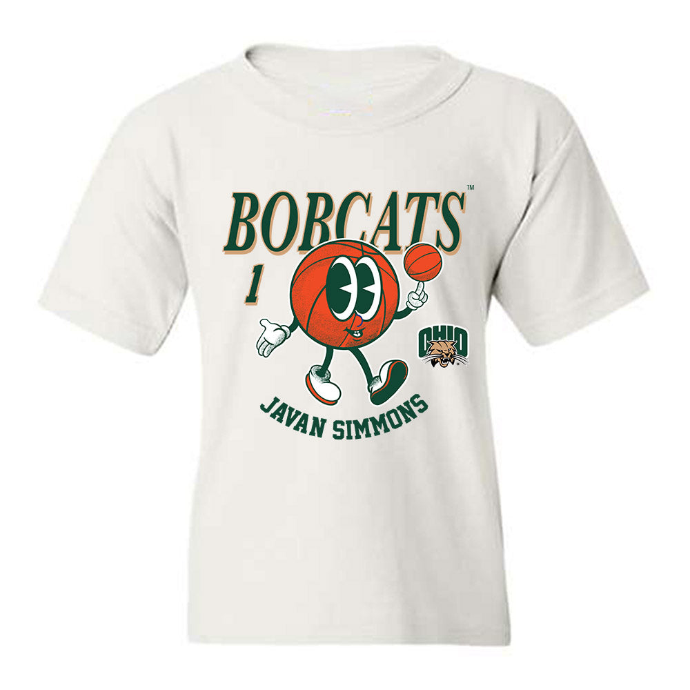 Ohio - NCAA Men's Basketball : Javan Simmons - Fashion Shersey Youth T-Shirt-0