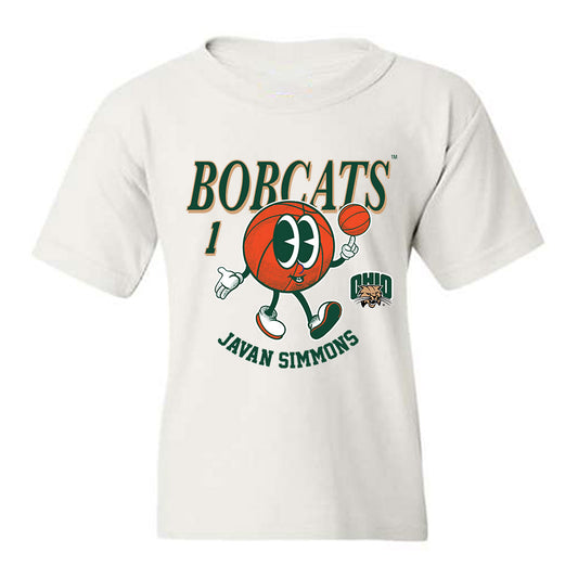Ohio - NCAA Men's Basketball : Javan Simmons - Fashion Shersey Youth T-Shirt-0