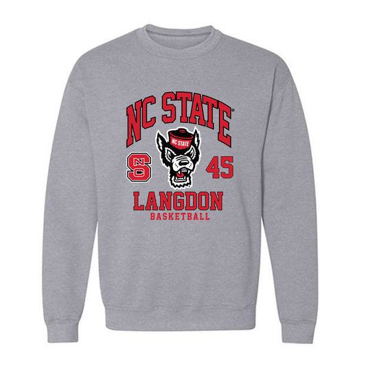 NC State - NCAA Men's Basketball : Colt Langdon - Fashion Shersey Crewneck Sweatshirt-0