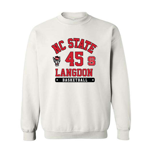 NC State - NCAA Men's Basketball : Colt Langdon - Fashion Shersey Crewneck Sweatshirt-0