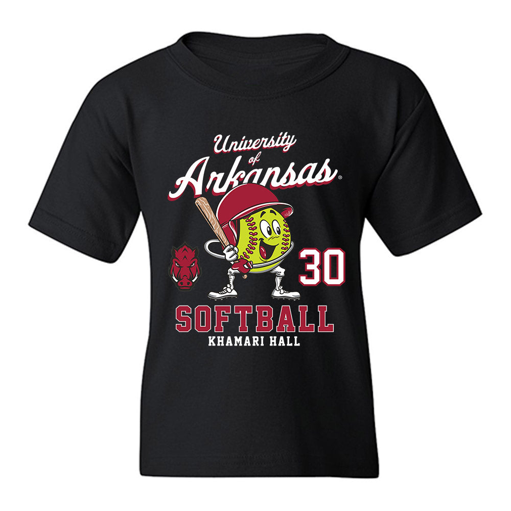 Arkansas - NCAA Softball : Khamari Hall - Fashion Shersey Youth T-Shirt-0