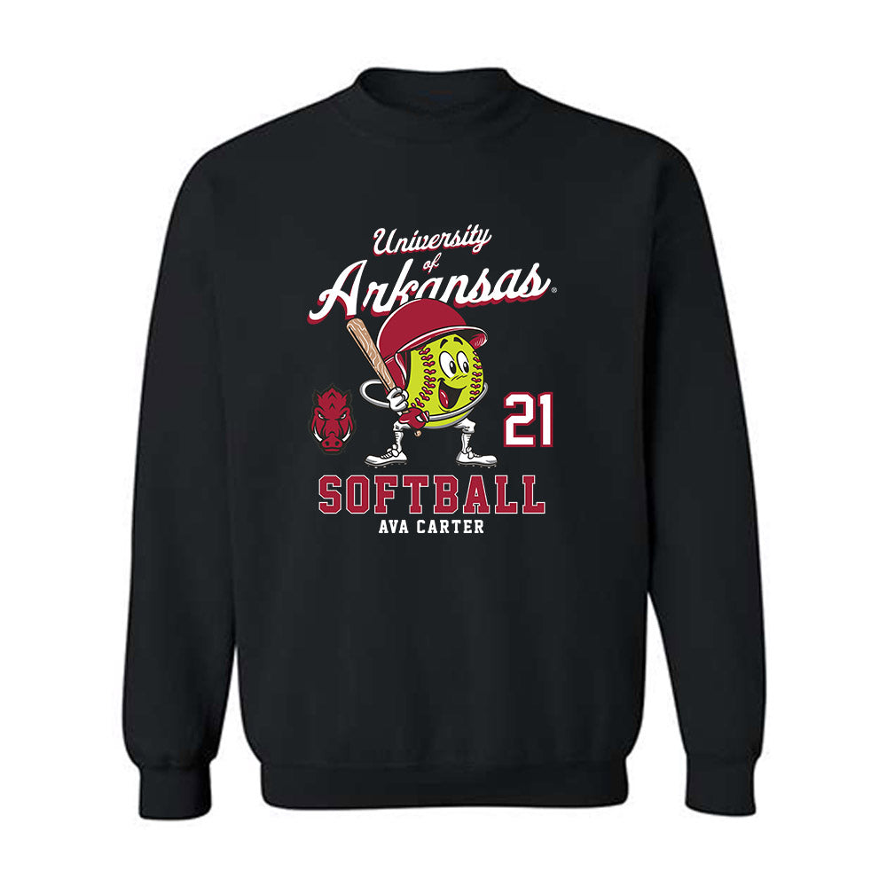 Arkansas - NCAA Softball : Ava Carter - Fashion Shersey Crewneck Sweatshirt-0