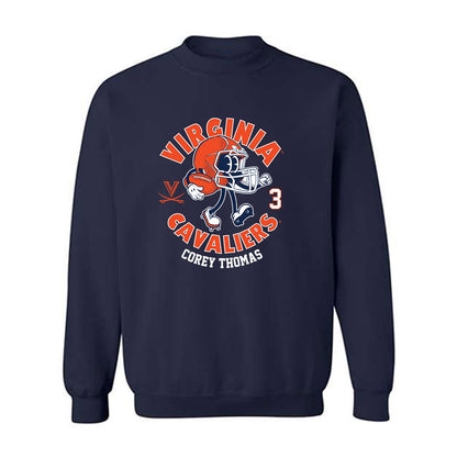 Virginia - NCAA Football : Corey Thomas - Crewneck Sweatshirt Fashion Shersey