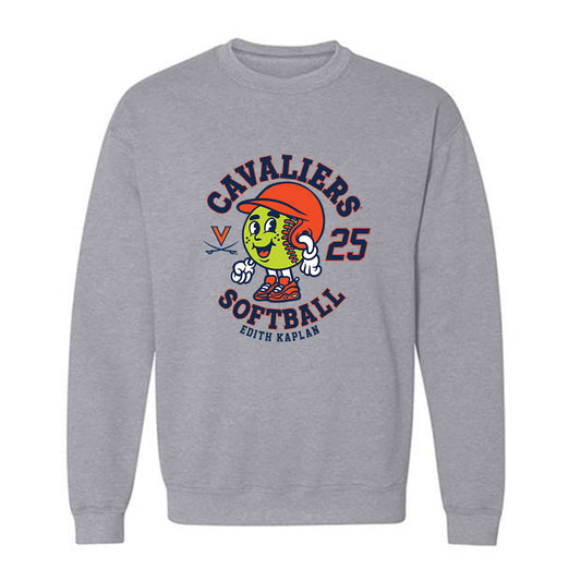 Virginia - NCAA Softball : Edith Kaplan - Fashion Shersey Crewneck Sweatshirt-0