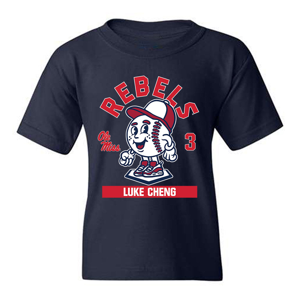 Ole Miss - NCAA Baseball : Luke Cheng - Fashion Shersey Youth T-Shirt-0