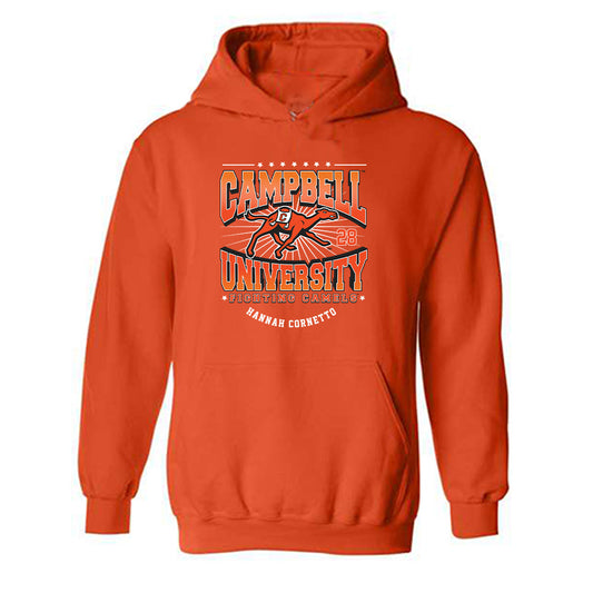 Campbell - NCAA Softball : Hannah Cornetto - Fashion Shersey Hooded Sweatshirt-0