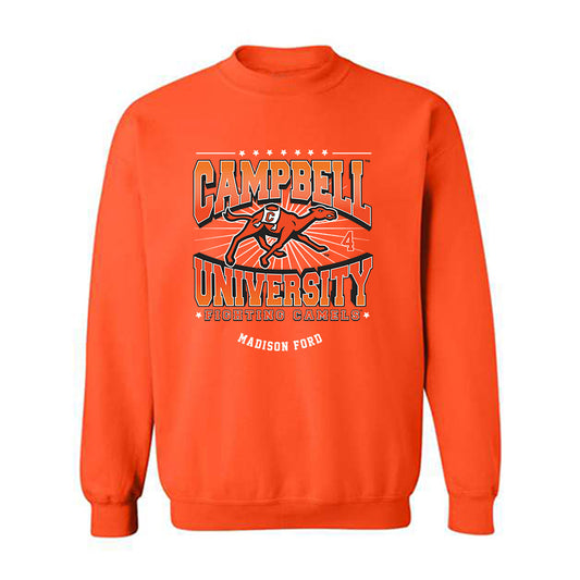 Campbell - NCAA Softball : Madison Ford - Fashion Shersey Crewneck Sweatshirt-0