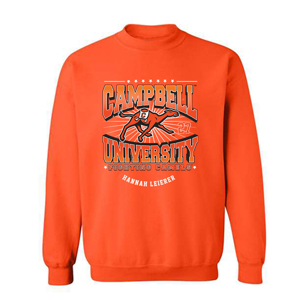 Campbell - NCAA Softball : Hannah Leierer - Fashion Shersey Crewneck Sweatshirt-0