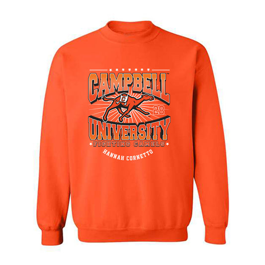 Campbell - NCAA Softball : Hannah Cornetto - Fashion Shersey Crewneck Sweatshirt-0