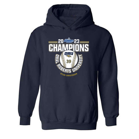 Oral Roberts - NCAA Baseball : Dylan Christensen - Sports Shersey Hooded Sweatshirt