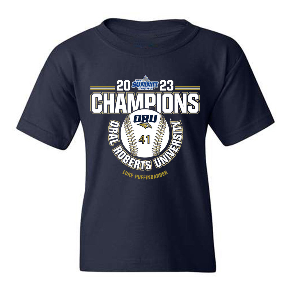 Oral Roberts - NCAA Baseball : Luke Puffinbarger - Sports Shersey Youth T-Shirt