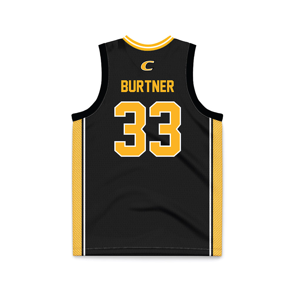 Centre College - NCAA Men's Basketball : Max Burtner - Black Basketball Jersey-1