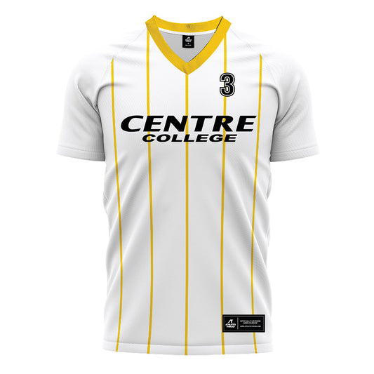 Centre College - NCAA Men's Soccer : Jacob Tyler - White Soccer Jersey-0