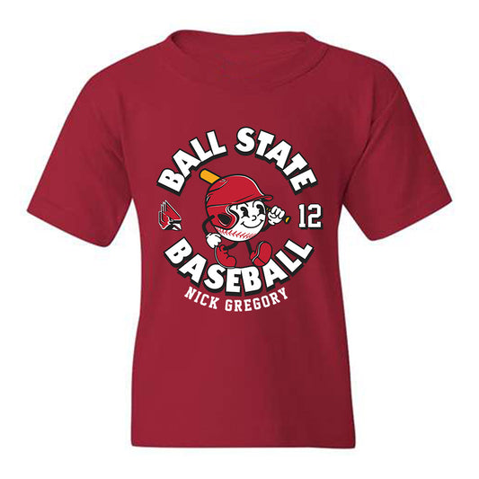 Ball State - NCAA Baseball : Nick Gregory - Youth T-Shirt Fashion Shersey