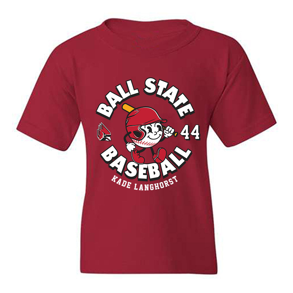 Ball State - NCAA Baseball : Kade Langhorst - Fashion Shersey Youth T-Shirt-0