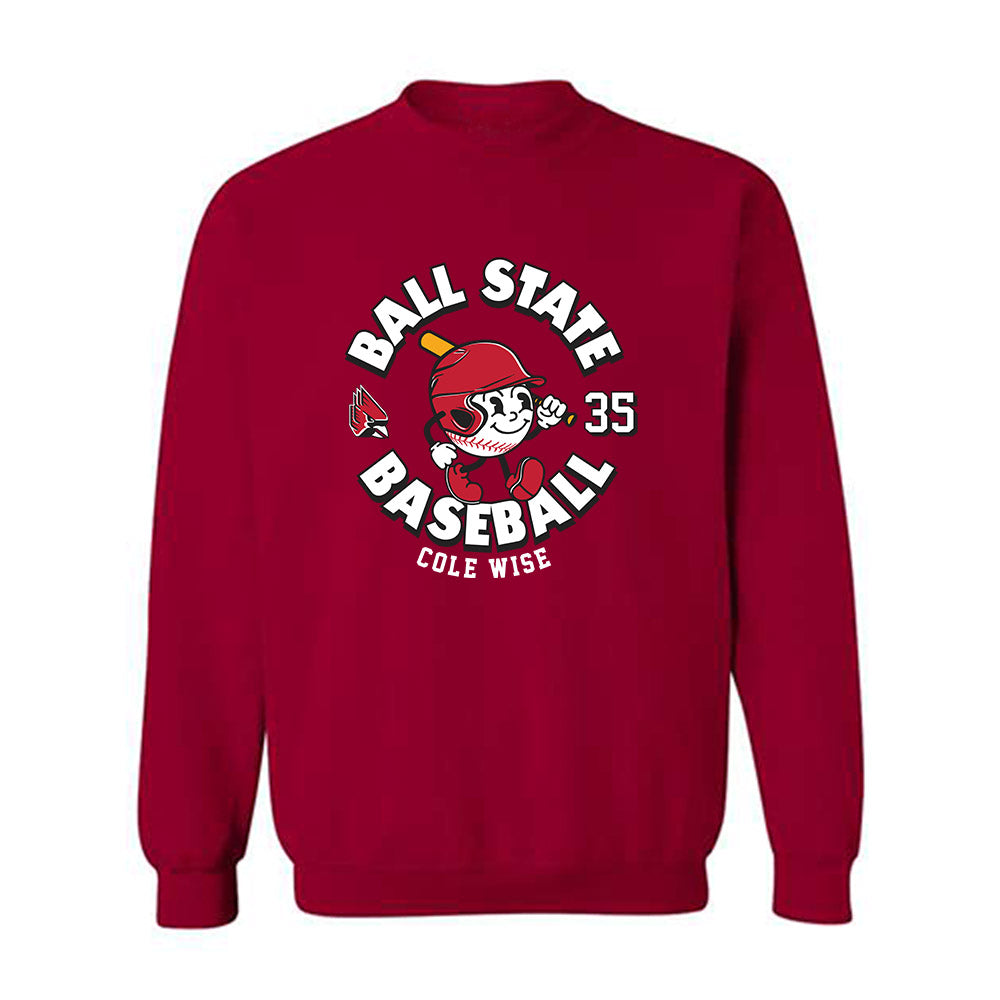 Ball State - NCAA Baseball : Cole Wise - Crewneck Sweatshirt Fashion Shersey