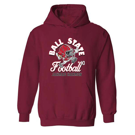 Ball State - NCAA Football : Jahmad Harmon - Fashion Shersey Hooded Sweatshirt-0