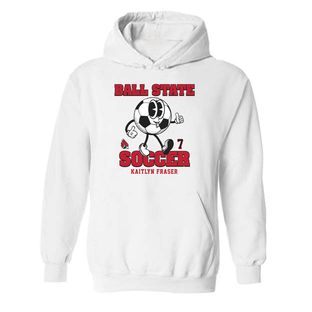 Ball State - NCAA Women's Soccer : Kaitlyn Fraser - Hooded Sweatshirt Fashion Shersey